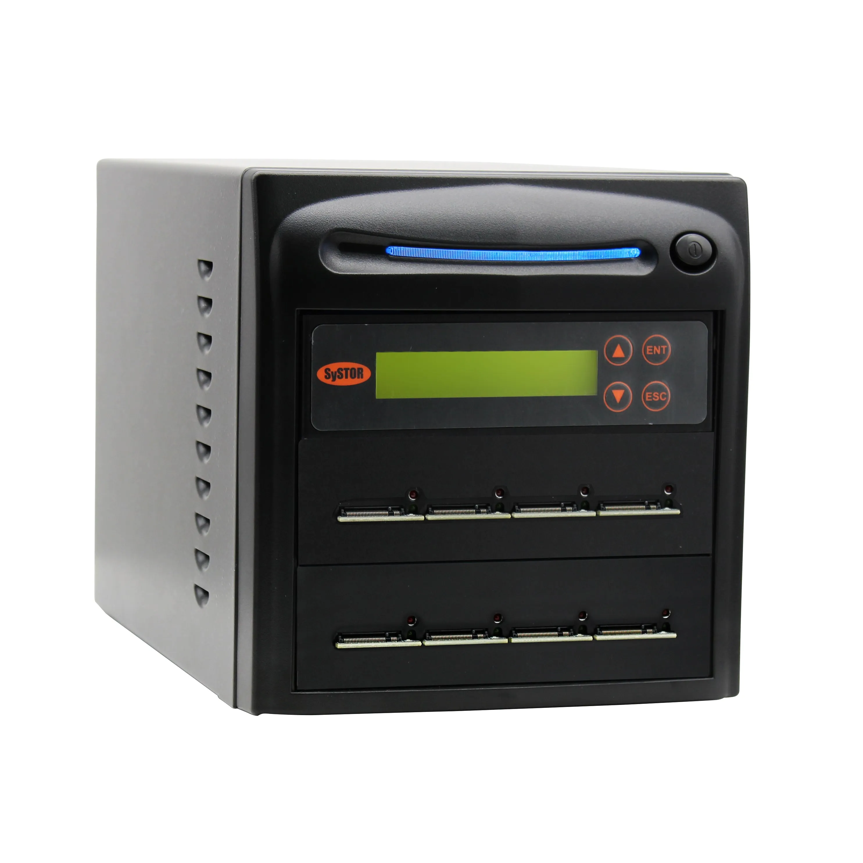 Systor 1 to 7 M.2 SATA/NVMe Duplicator & Sanitizer - up to 24GB/Min - for PCIe M2 Drives (SYSNVME-NX407)