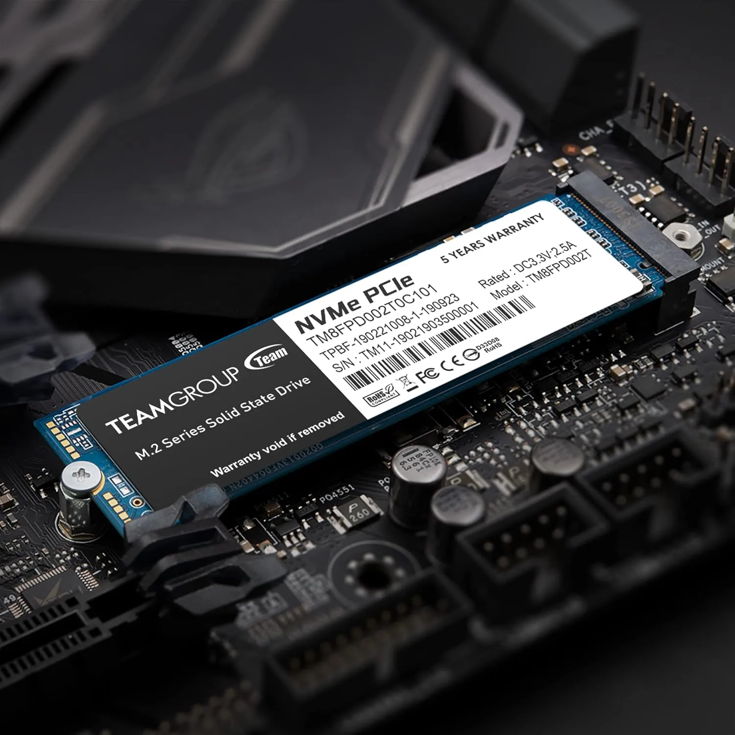 Team 512GB MP33 M.2 NVMe Gen3 SSD, M.2 2280, PCIe3, R/W 1700/1400 MB/s, Internal Solid State Drive