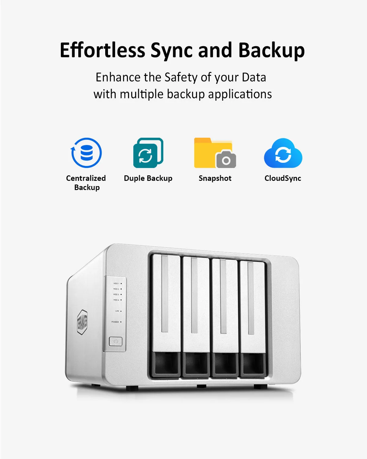 TERRAMASTER F4-423 4-Bay 2.5GbE NAS for SMB with Intel Quad-core CPU, 4GB DDR4, 2.5GbE Port x 2, Network Storage Server (Diskless)