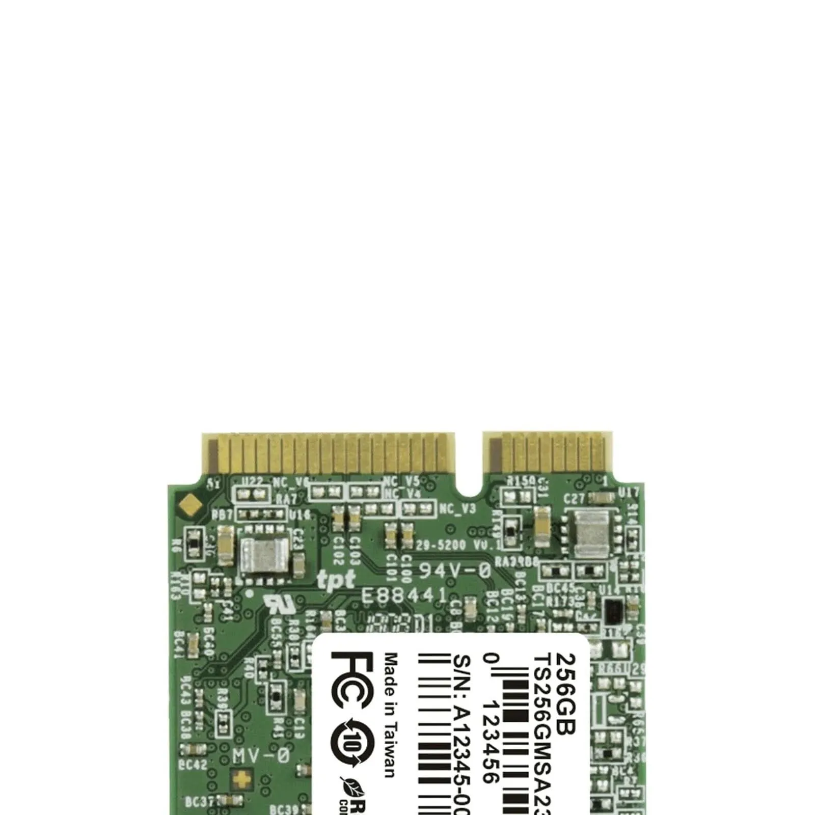 Transcend MSA230S 256 GB SATA III 6 Gb/s mSATA Internal Solid State Drive (SSD) 3D TLC NAND (TS256GMSA230S)
