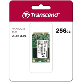 Transcend MSA230S 256 GB SATA III 6 Gb/s mSATA Internal Solid State Drive (SSD) 3D TLC NAND (TS256GMSA230S)