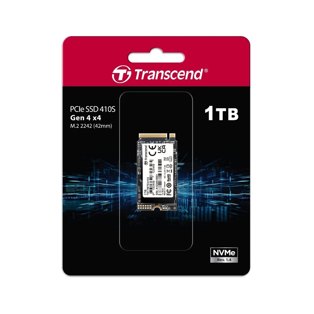 Transcend MTE410S M.2 PCIe SSD 2242 PCIe NVMe Gen4x4 3D NAND Single Sided ( 256GB / 512GB / 1TB ) - Upgrade for Laptop