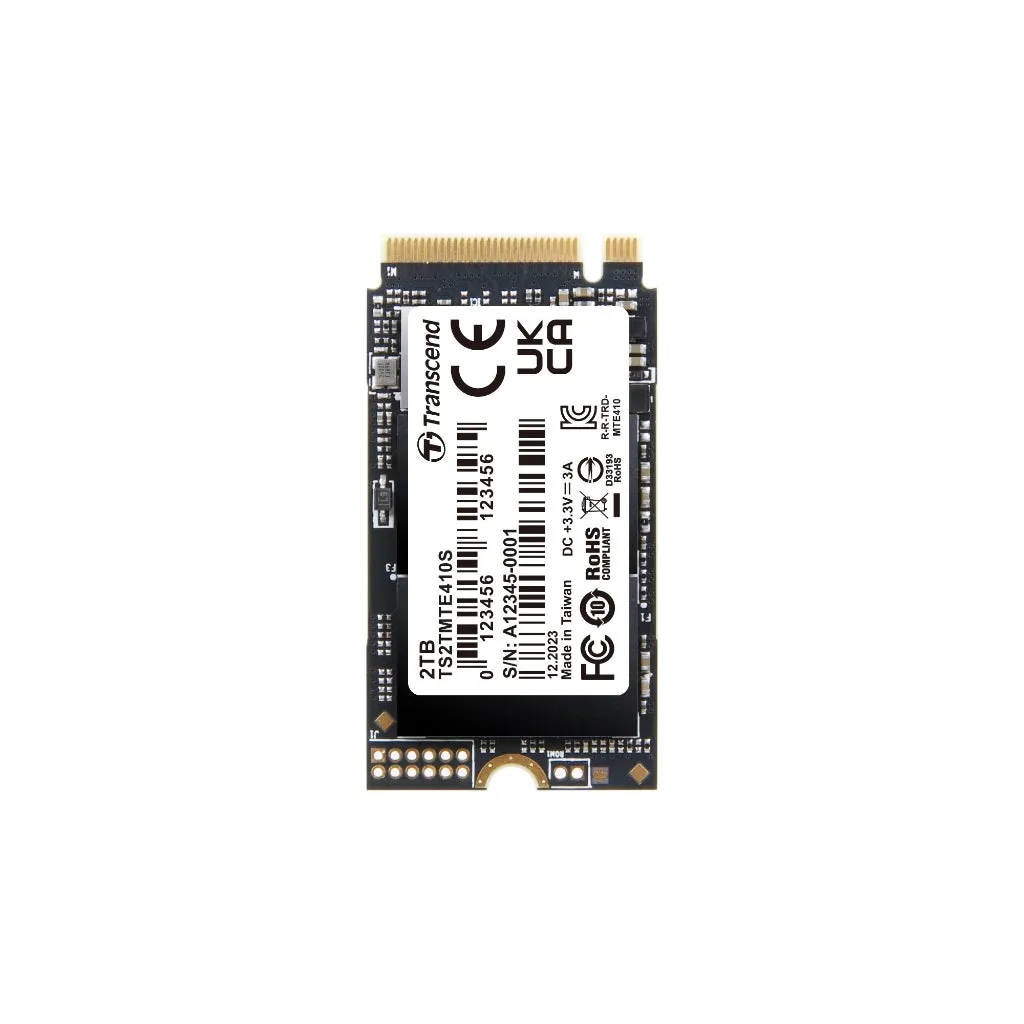 Transcend MTE410S M.2 PCIe SSD 2242 PCIe NVMe Gen4x4 3D NAND Single Sided ( 256GB / 512GB / 1TB ) - Upgrade for Laptop
