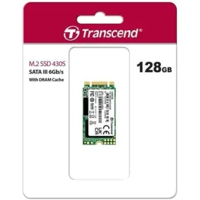 Transcend MTS430S 128 GB M.2 2242 SATA III 6 Gb/s Internal Solid State Drive (SSD) 3D TLC NAND with DRAM Cache (TS128GMTS430S)