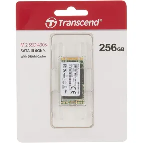 Transcend MTS430S 256 GB M.2 2242 SATA III 6 Gb/s Internal Solid State Drive (SSD) 3D TLC NAND with DRAM Cache (TS256GMTS430S)