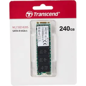 Transcend MTS820S 240 GB M.2 2280 SATA III 6 Gb/s Internal Solid State Drive (SSD) 3D TLC NAND (TS240GMTS820S)