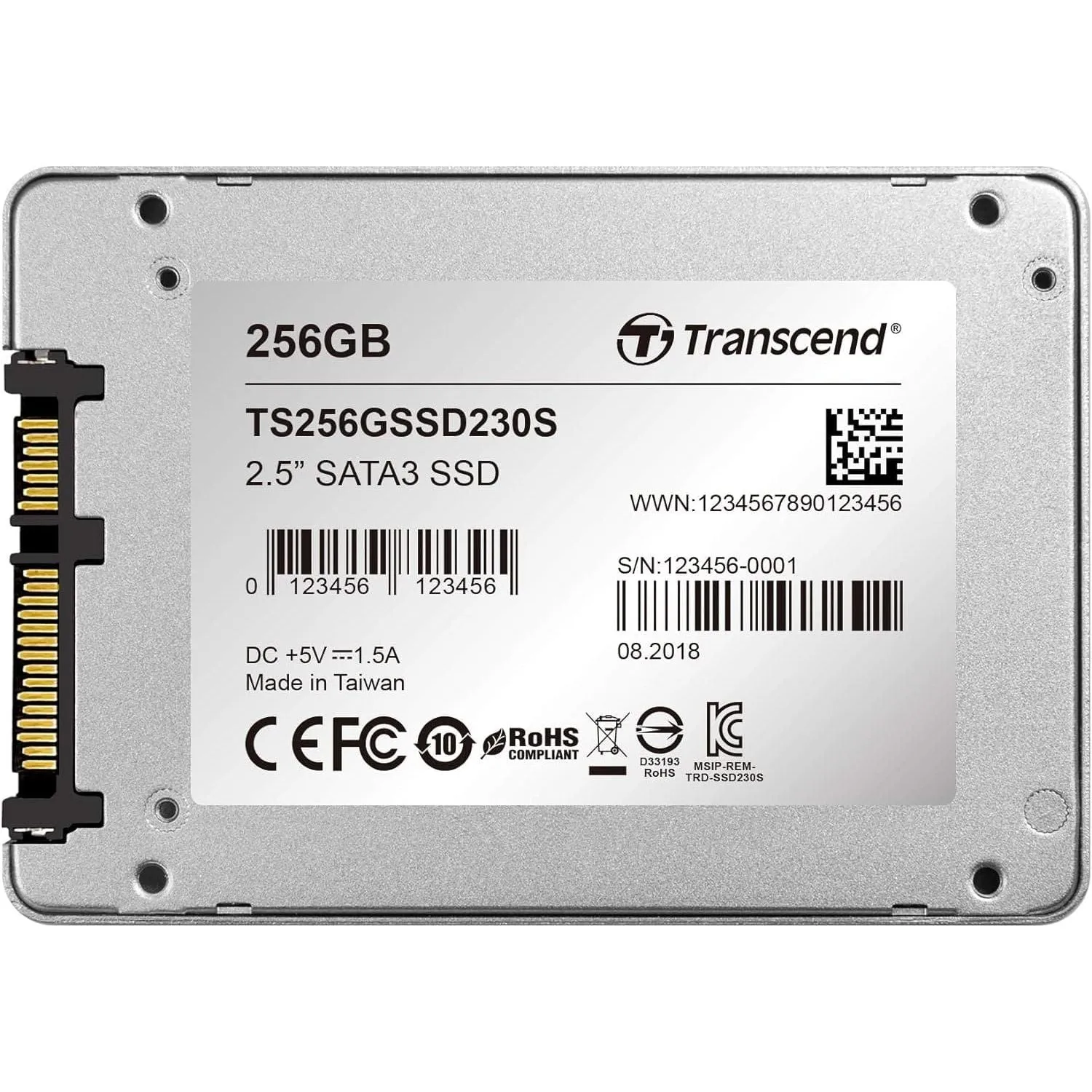 Transcend SSD220S 240 GB 2.5 Inch SATA III 6 Gb/s Internal Solid State Drive (SSD) 3D TLC NAND (TS240GSSD220S)