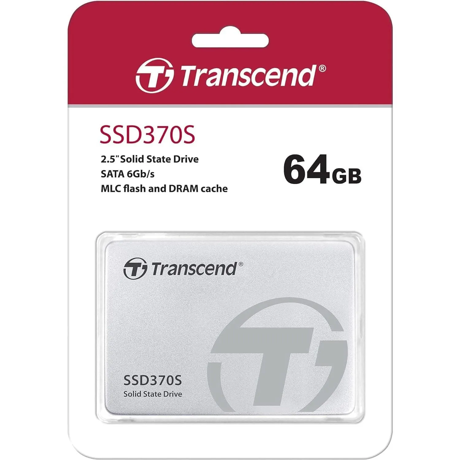 Transcend SSD370S 64 GB 2.5 Inch SATA III 6 Gb/s Internal Solid State Drive (SSD) MLC NAND (TS64GSSD370S)