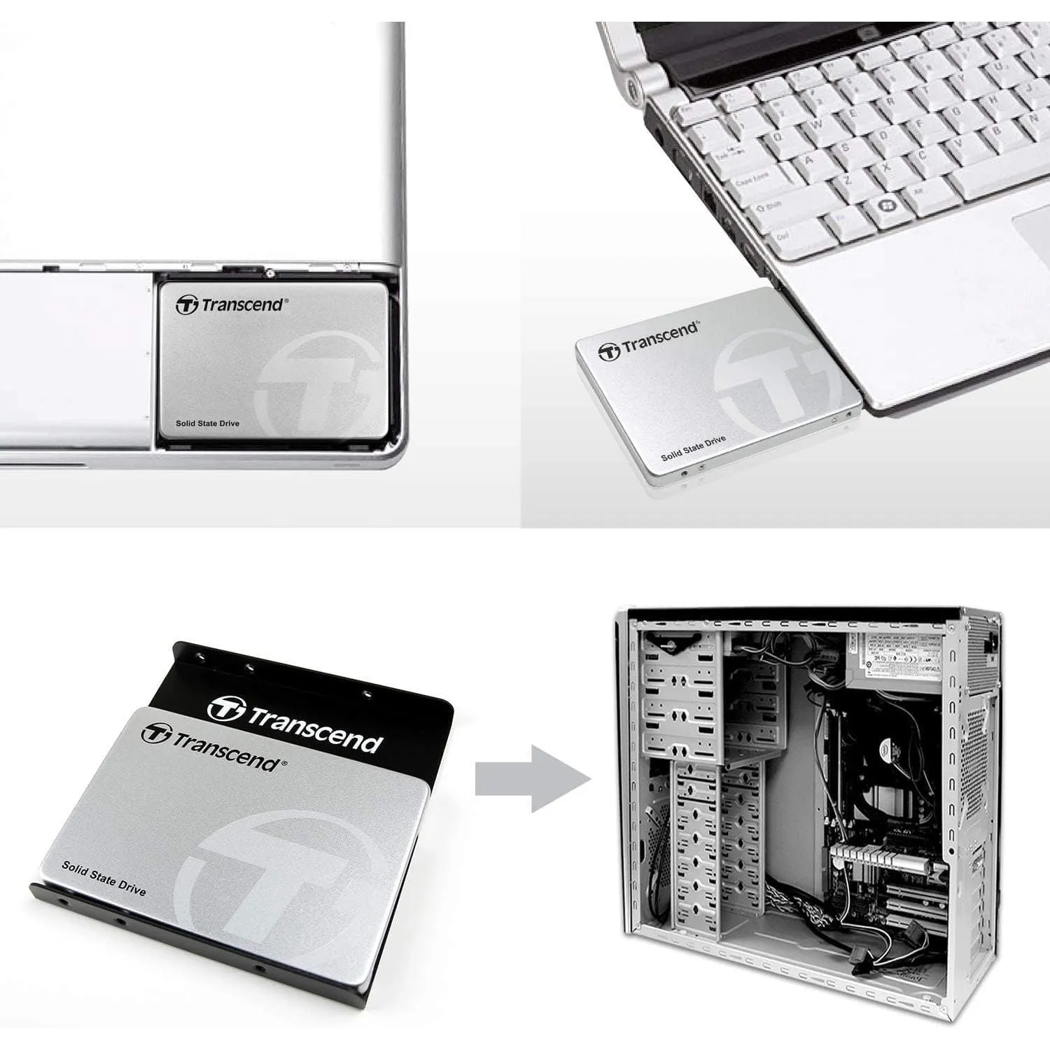 Transcend SSD370S 64 GB 2.5 Inch SATA III 6 Gb/s Internal Solid State Drive (SSD) MLC NAND (TS64GSSD370S)