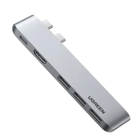UGREEN MacBook Pro  USB C Hub Adapter 5 IN 2 HDMI 4K Type C Port Thunderbolt 3 for Video, 100W PD Charging