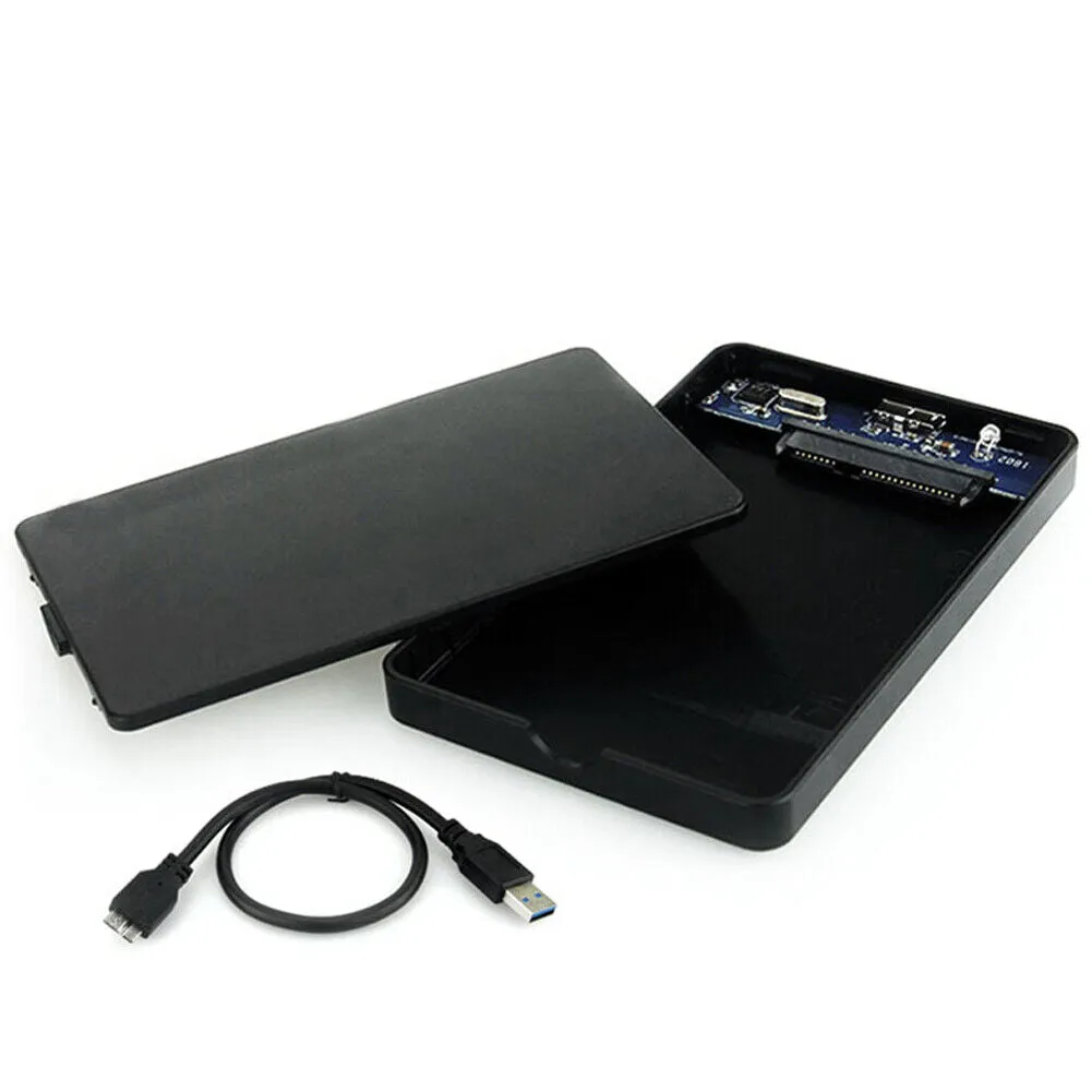 US 2-4 2.5" SATA USB 3.0 Hard Drive Disk HDD SSD Enclosure External Laptop Case
