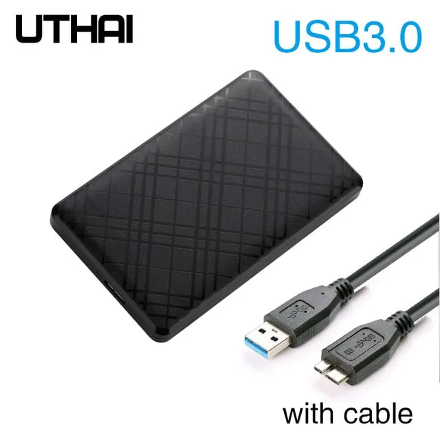 UTHAI T22 2.5" SATA to USB3.0 HDD Enclosure Mobile Hard Drive Case for SSD External Storage HDD Box With USB3.0/2.0 Cable ABS