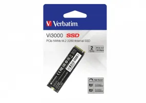 Verbatim Vi300 2TB NVMe M.2 SSD, PCIe 3.0, 3300MB/s, 32Gbps, Internal Solid State Drive