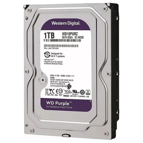 WD 1TB 64MB Purple Security Drive