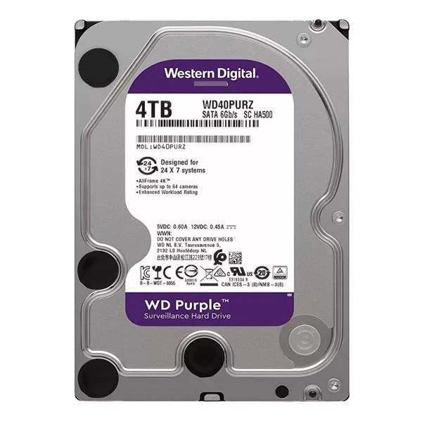 WD 4TB 64MB Purple Security Drive