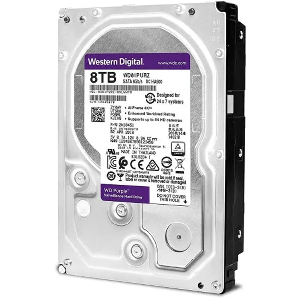 WD 8TB 64MB Purple Security Drive - SC HA510