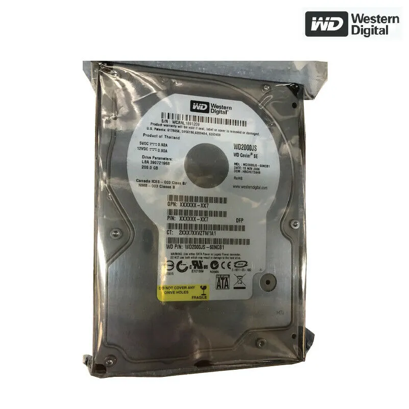 Western Digital (SATA) Caviar SE 3.5" Internal HD 200GB 7.2K HDD WD2000JS