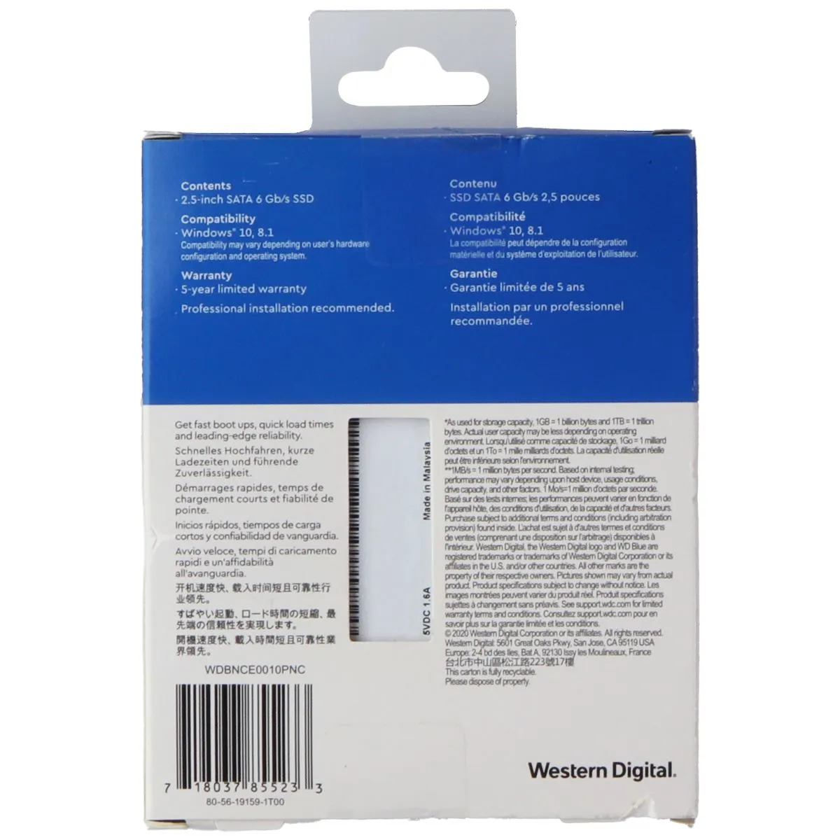 Western Digital WD Blue 1TB 2.5" Internal Solid State Drive